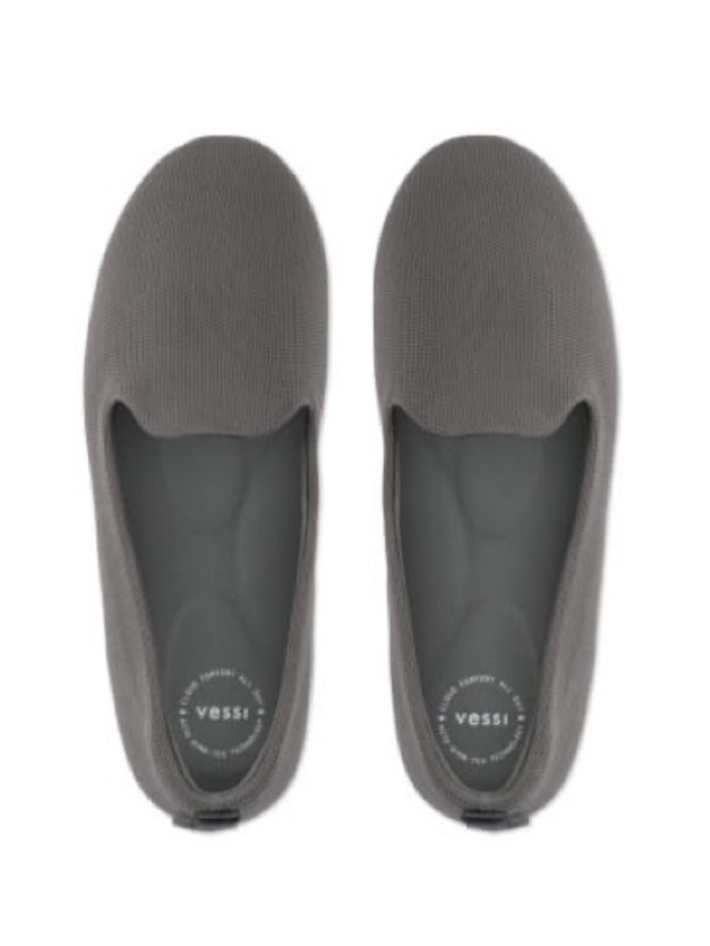 Vessi Market Flats Gray Slip On Shoes Knit Womens Size 11